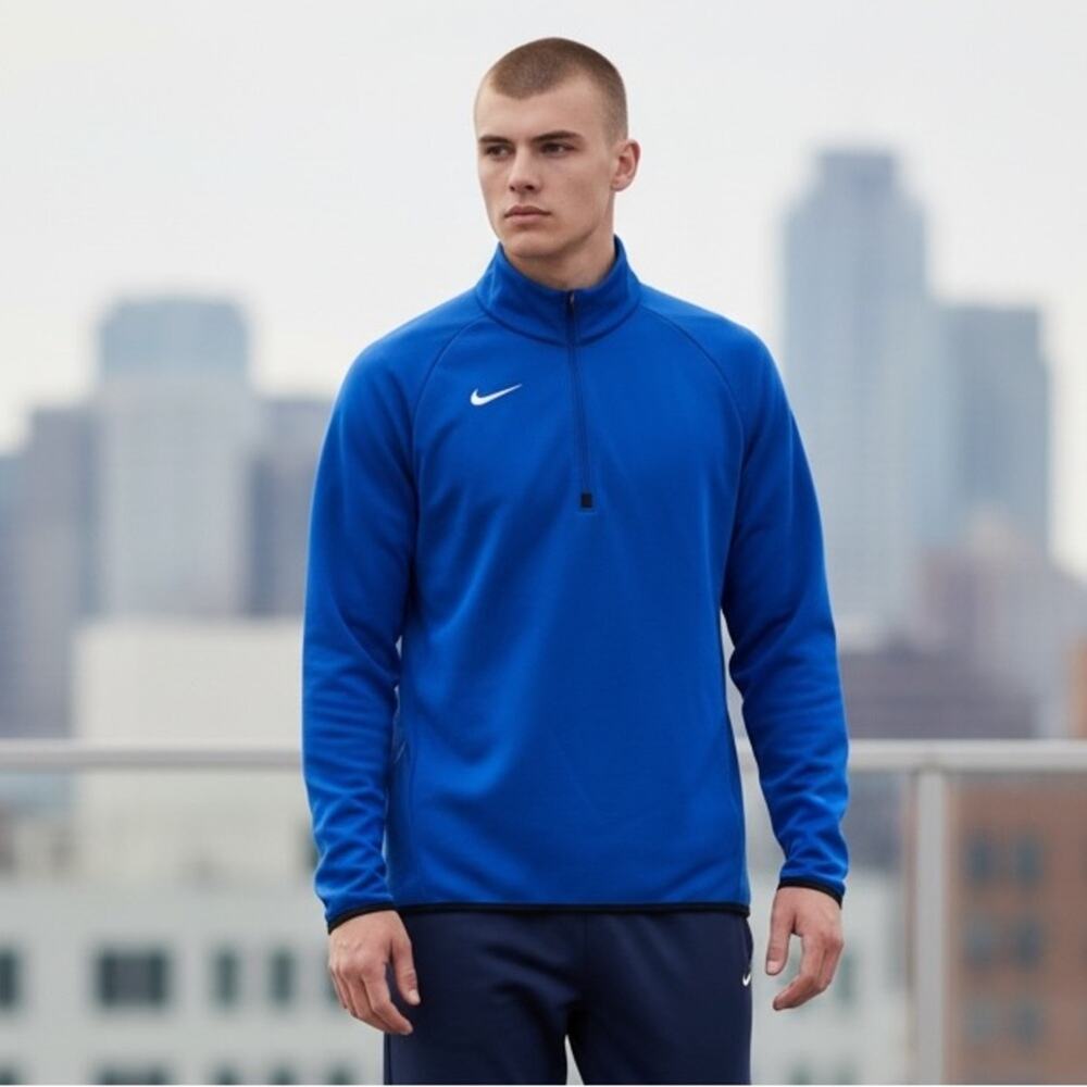 NIKE Men’s Medium Blue Fleece 1/4 Zip Sweatshirt